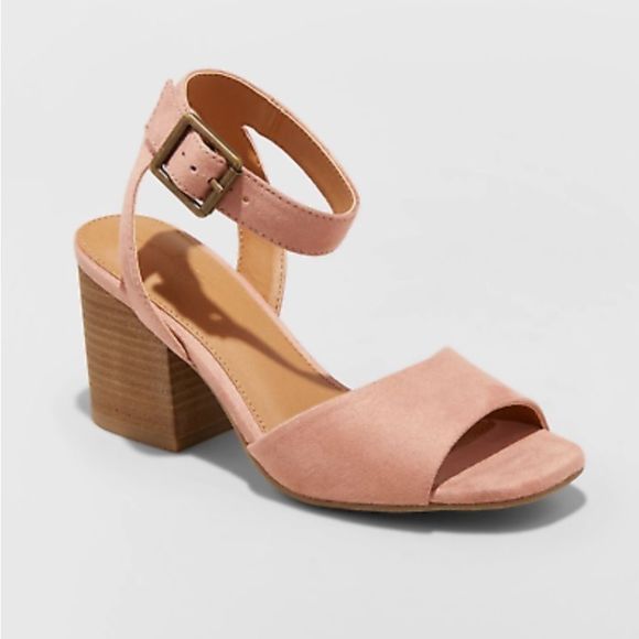 Universal Thread Shoes - Megan Heeled Pump Sandals-blush 5.5W